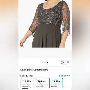 J Kara Black and Silver Long Sleeve Dress